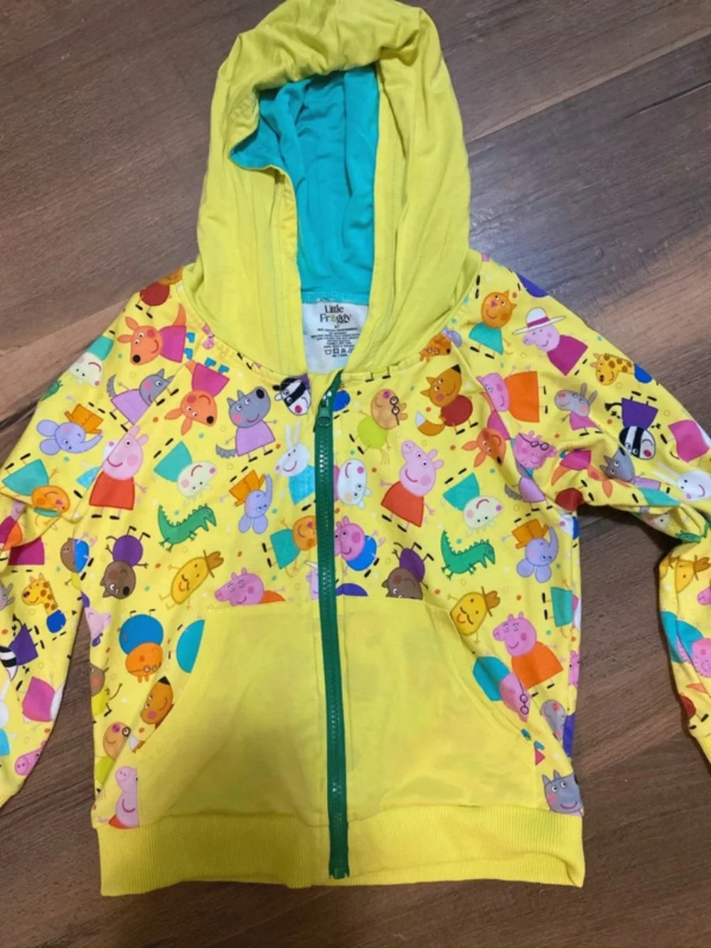 Peppa Pig bamboo French Terry zip up hoodie 4t EUC